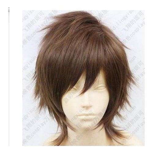 Shun Wholesale& heat resistant LY shipping>>>Blast Of Tempest Yoshino Takigawa Short Brown Cosplay wig
