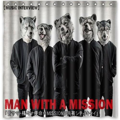 71*71inch Personalized BOOWY Pattern Shower Curtain With Hooks Waterproof Polyester Bathroom Curtains Drop Shipping