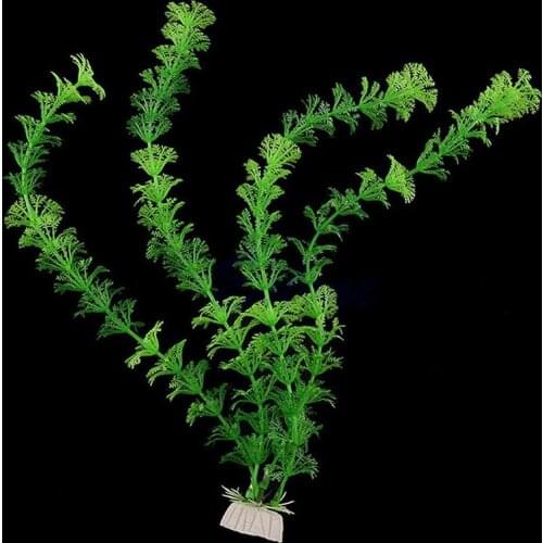 High Quality Ceramic Base Artificial Underwater Plant Aquarium Fish Tank Decoration Green Purple Water Grass Viewing Decorations