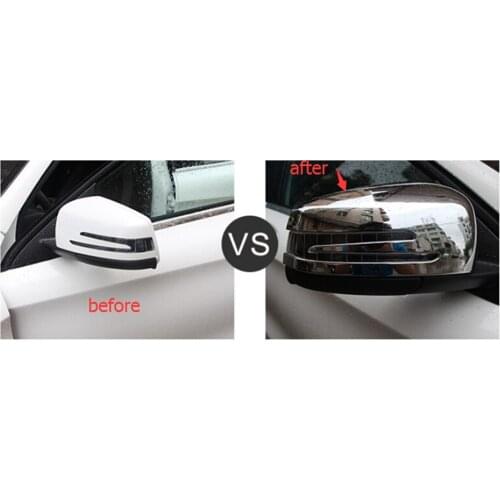 Yimaautotrims Auto Accessory Outside Door Rearview Mirror Protector Cover Trim For Mercedes Benz GLA X156 200 220 2015 2016 2017