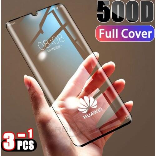 500D Tempered Full Cover Protective Glass on For Huawei P30 P20 Lite Pro P40 Screen Protector Film For Mate 20 10 Lite Pro Glass