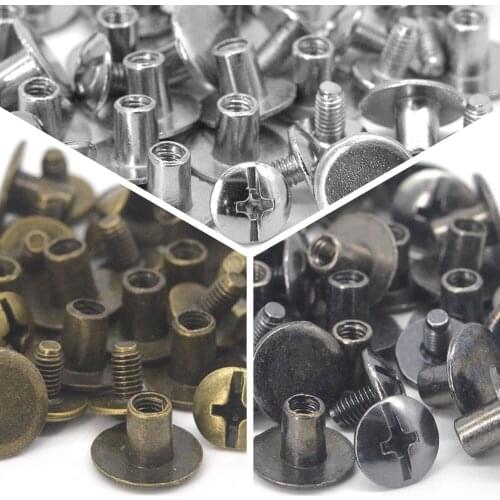 20Sets Diameter 8.3mm 10mm Leathercraft Accessories Rivet Craft DIY Screws Fastening Studs Belt Decor Jewelry Made Supplies