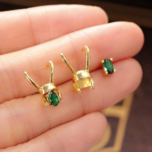 Loki Helmet Earrings Superhero Thor Loki Horns Matching Stud Earring Set For Women Cosplay Props Earings Fashion Jewelry 2021