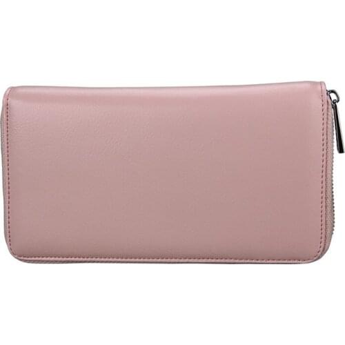 Genuine leather women casual long soft purse daily use wallet handmade high quality