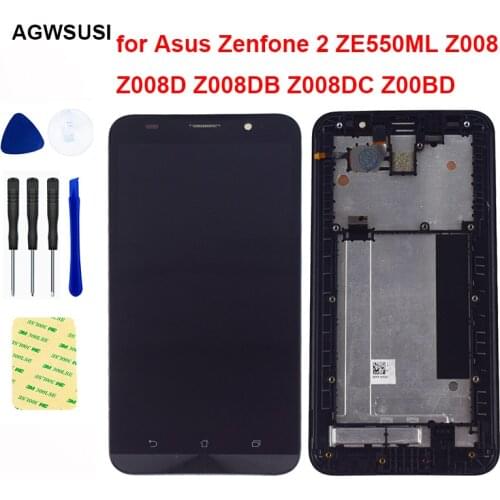 For Asus Zenfone 2 ZE550ML Z008 Z008D Z008DB Z008DC Z00BD LCD Display Screen Panel Touch Screen Digitizer Sensor Assembly