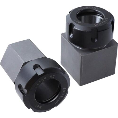 1PC square/Hexagons ER25 ER32 ER40 chuck block hard steel hex ER spring chuck seat,For CNC Lathe Engraving Machine