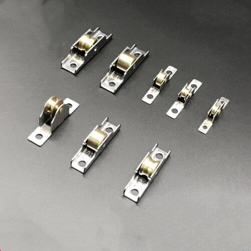 10pcs/lot Stainless Steel Screen Door and Window Pulley Double Groove Roller Pulley Move Doors and Windows Left and Right