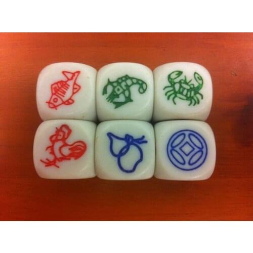 18MM shrimp crab game dice boulimia big fish and shrimp crab set