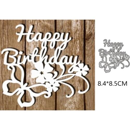 2021 Happy Birthday New Metal Cutting Dies Photo Album and Planner Die Cut Scrapbooking For Crafts Card Making no Stamps
