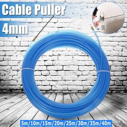 4mm Durable Fiberglass Electric Guide Device Cable Push Pullers Duct Snake Rodder Fish Tape Wire 5m to 40m Length