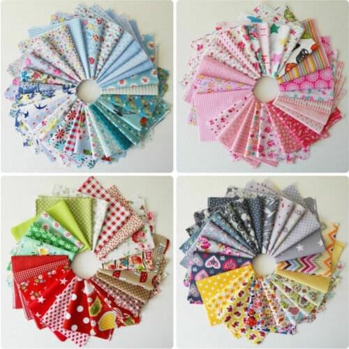 50 kinds of color patchwork fabric 10x10 cm used to sew sewn fabrics, do patchwork, needlework and make accessories