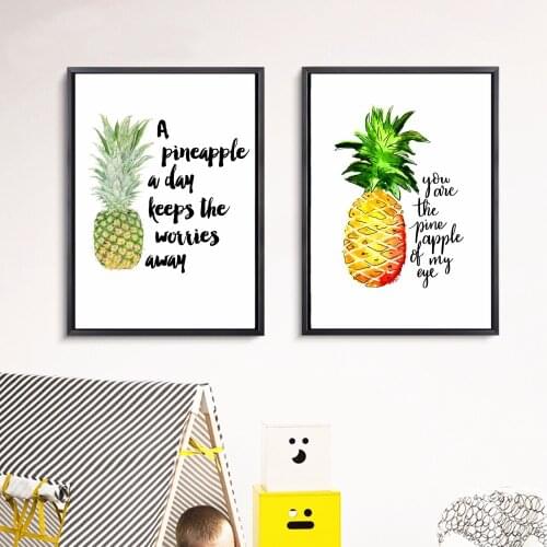 Pineapple Quote Abstract Canvas Art Print Painting Poster Wall Pictures For Living Room Home Decorative Bedroom Decor No Frame