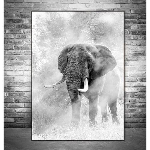 African Wild Elephant Wall Art Canvas Paintings On The Wall Posters And Prints Animals Canvas Picture For Living Room Decoration