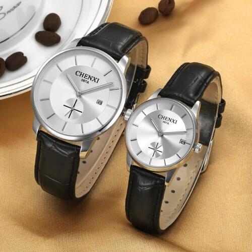 Top Brand CHENXI Men Womens Watches Luxury leather Fashion Casual Watch Quartz-Watch Female Clock Relojes Mujer Montre Femme