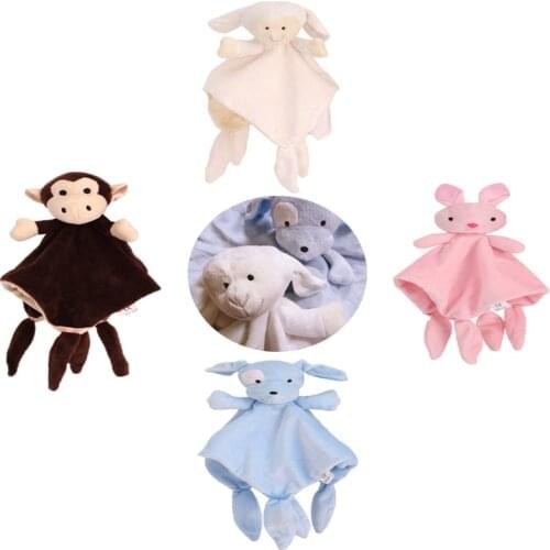 Baby Plush Toys Soft Appease Towel Soothe Sleeping Rabbit Blanket Towel Educational Rattles Clam plush For Infant Toys Kids Doll