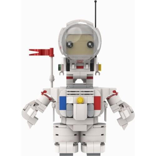 DIY moc wandering earth astronaut character figure cosmonaut brickheadz building block toys for children gifts