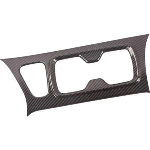 For Nissan Navara NP300 -2019 Car Carbon Fiber Central Control Water Cup Holder Cover Trim Frame Sticker Accessories