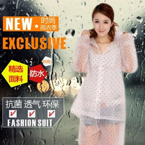 Fashion Adult Raincoat Rain Pants Split Suit Jacket EVA Whole Body Rainproof Rafting Cycling Outdoor