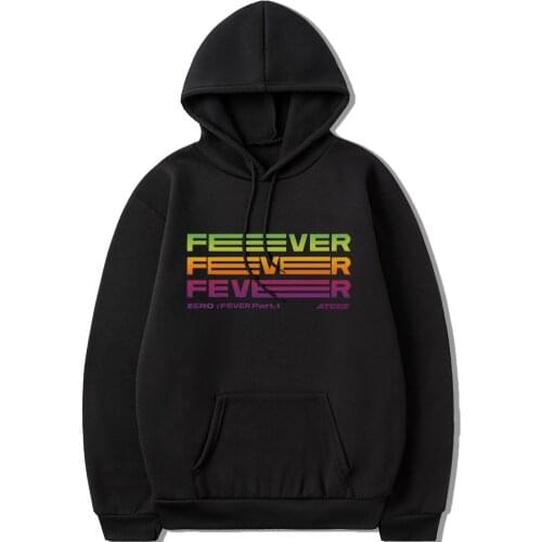 Kpop ATEEZ Comeback Concert Zero Fever Part 1 Same Printing Hoodies Unisex Fashion Fleece Pullover Sweatshirt Graphic Hoodies