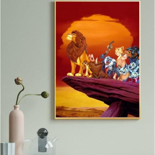Canvas Painting Disney Lion King Wall Art Posters and Prints for Childrens Room Wall Art Pictures Home Decoration No Frame
