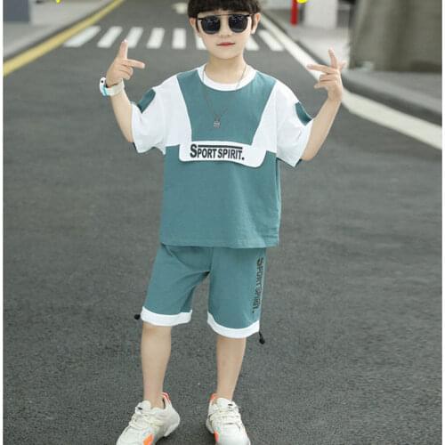 2021 Summer Pullover O-neck T-Shirts And Short Pant 2Pieces Set Baby Boy Clothing Set Casual Fashion Shool baby Boy Tracksuit