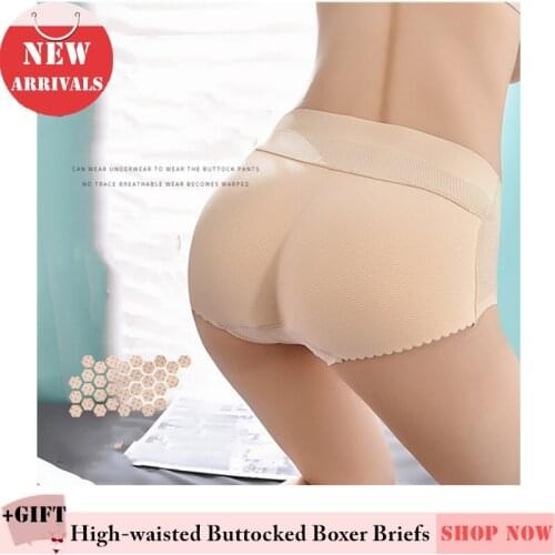 Lady Push Up Fake ass boxer Shorts Body Shaper Control High Waist belly Pants Pad Butt Lifter Hip Postoperative repair Underwear
