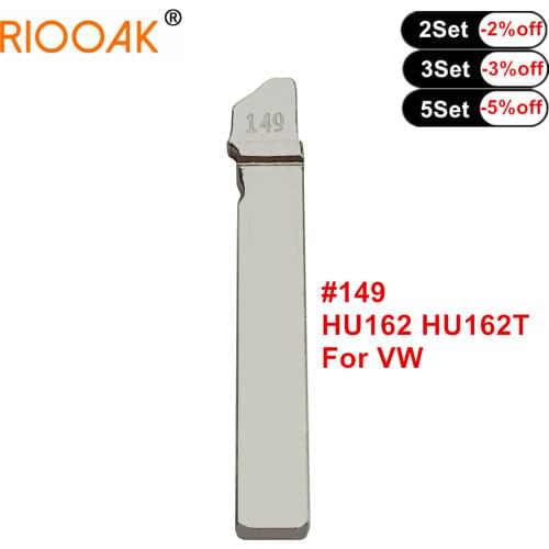 5pcs Remote Key Blade Universal Uncut Flip Blank HU162 HU162T #149 For VW Golf 7 Sportsvan Replacement Key Blade