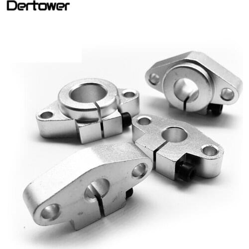 4PCS/Lot SHF8 SHF10 SHF12 SHF16 SHF20 aluminum linear Rod Rail Shaft Support CNC Router parts 3d printer parts