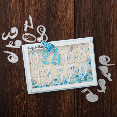 Kokorosa 0-9 Numbers Metal Cutting Dies Diy Scrapbooking Album Embossing Paper Cards Template Gift Home Decoration New 2020