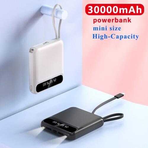 30000mAh mini power bank with external battery and dual USB output power bank for iPhone Android Samsung Android Poverbank