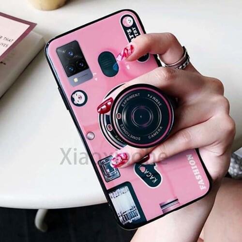 Phone case For VIVO V21 5G Camera Soft tpu cover VIVO V21 5G Silicone casing with holder