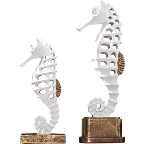 NORDICSTYLE ABSTRACT SOFT HOLLOW MEDITERRANEAN MARIN DECOR HIPPOCAMPUS FIGURINE ORNAMENTS HOME OFFICE MODEL ROOM DECOR