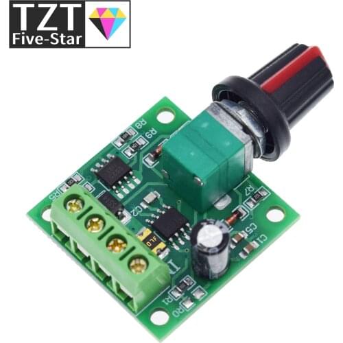 TZT New DC 1.8V 3V 5V 6V 12V 2A PWM Motor Speed Controller Low Voltage Motor Speed Controller PWM 0~100% Adjustable Drive Module