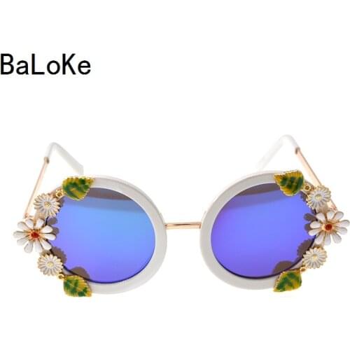 Baroque Retro Outdoor Sunglasses Women Hand Made Fashion Summer Beach Sunglasses Ladies Round Oversize Women Gift