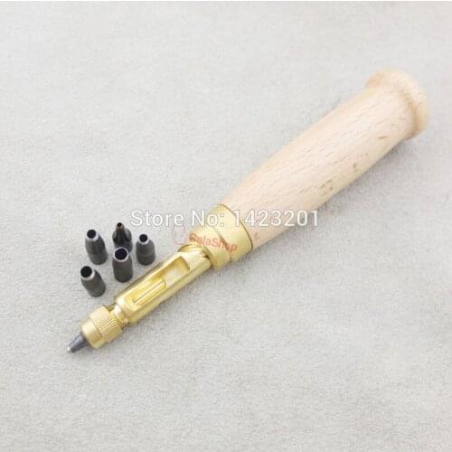 One Set 6 in 1 AUTOMATIC HOLE PUNCH TOOL CUTTER for SEWING LEATHER PVC PAPER CRAFT F293