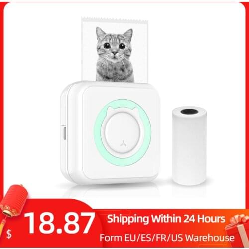 Portable Thermal Printing 203DPI Mini Pocket Photo Printer Machine Wireless BT Connection for Picture Lable DIY Handcraft List