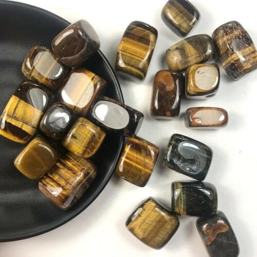 Drop Shipping 100g Large Natural Tiger Eye Tumbled Stone Irregular Polishing Natural Mineral Stones and Crystals