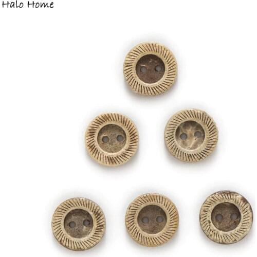 30pcs 2 Hole Coconut Buttons Decor Sewing Scrapbooking Clothing Gift Home Handwork Card Making DIY 13mm