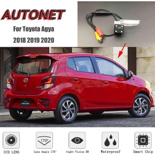AUTONET HD Night Vision Backup Rear View camera For Toyota Agya 2018 2019 2020 CCD/license plate Camera