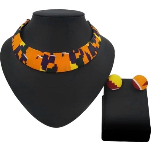 Yulaili Dubai Gold Jewelry Sets for Women Charms Choker Crystal Necklace Drop Earrings African Beads Bridal Jewelery Set