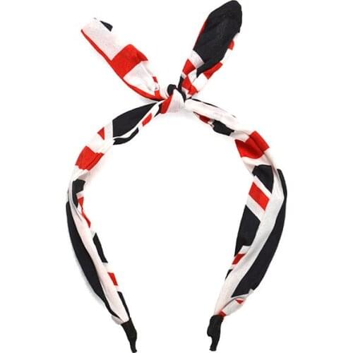 Floral Bow Headband Fashion Polka Dots Rabbit Eared Hairpin Hair Sticks Hair Accessories for Women