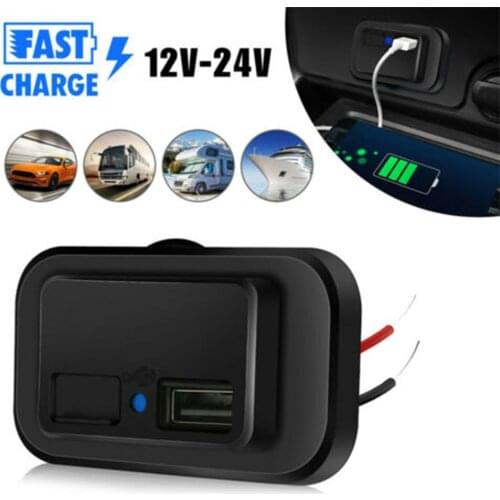 3.1A 4.8A Dual USB Charger Socket 12V-24V for Motorcycle Auto Truck ATV Boat Car RV Bus Power Adapter Outlet Dustproof