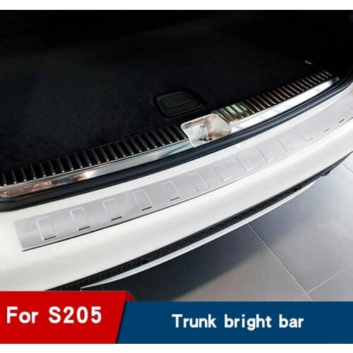 Car trunk bright strip rear bar protection strip for Mercedes S205 C-Class Estate C300 C260 modified tail box stainless steel