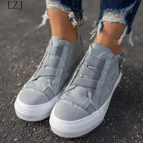 Women Flat Shoes Spring Autumn Vulcanize Shoes Sneaker Ankle Side Zipper High Top Canvas Shoes Ladies Shoes Zapatos De Mujer