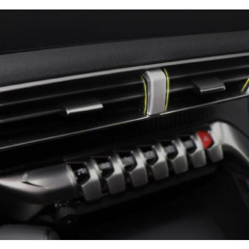 Stainless steel For Peugeot 3008 GT 5008 2017-2021 Car air conditioner Outlet decoration Cover trim Accessories Car Styling 1Pcs