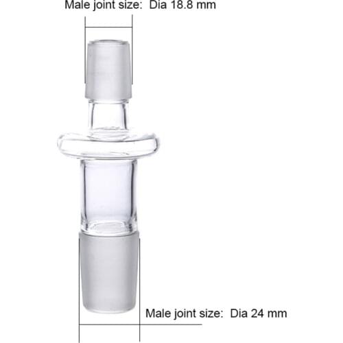 1Pc Glass Shisha Adapter 24mm Dia to 18.8mm Male Connector Hookah Connection Regular Bowl Adapter Narguile Head Fit nargile