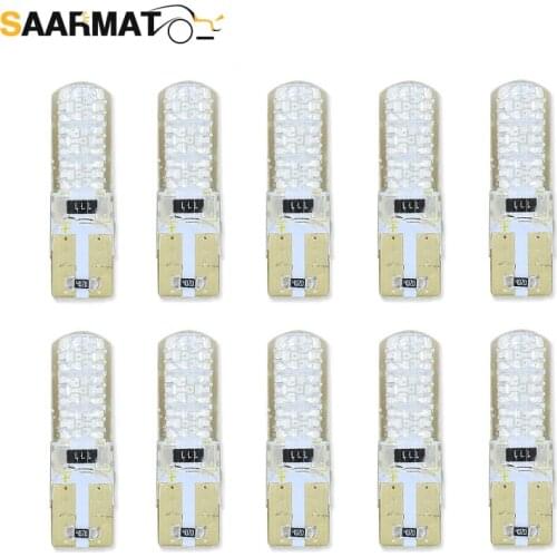 10Pcs Auto T10 Led Cold White 194 W5W LED 168 COB Silica Car Super Bright Turn Side License Plate Light Lamp Bulb DC 12V
