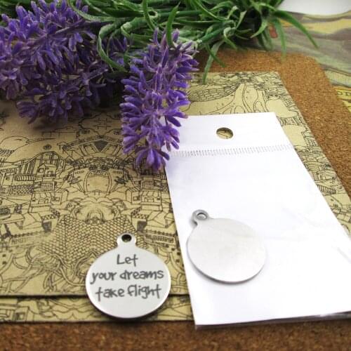 20pcs--"let your dreams fake flight"stainless steel charms more style for choosing DIY Charms pendants for necklace
