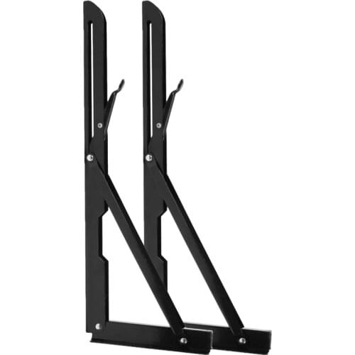 2PCS Decorative wall mounted shelf triangle folding foldable metal bearing table support brackets factory ,400mm x 150mm