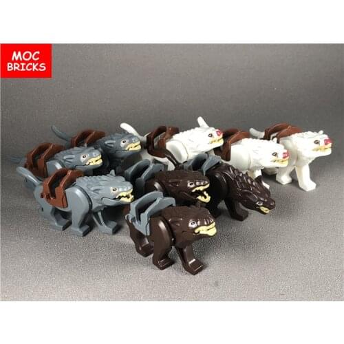 3pcs/lot MOC Bricks DIY Animal Wolf Action Figure accessoryEducational building blocks bricks assemble toys for children gifts